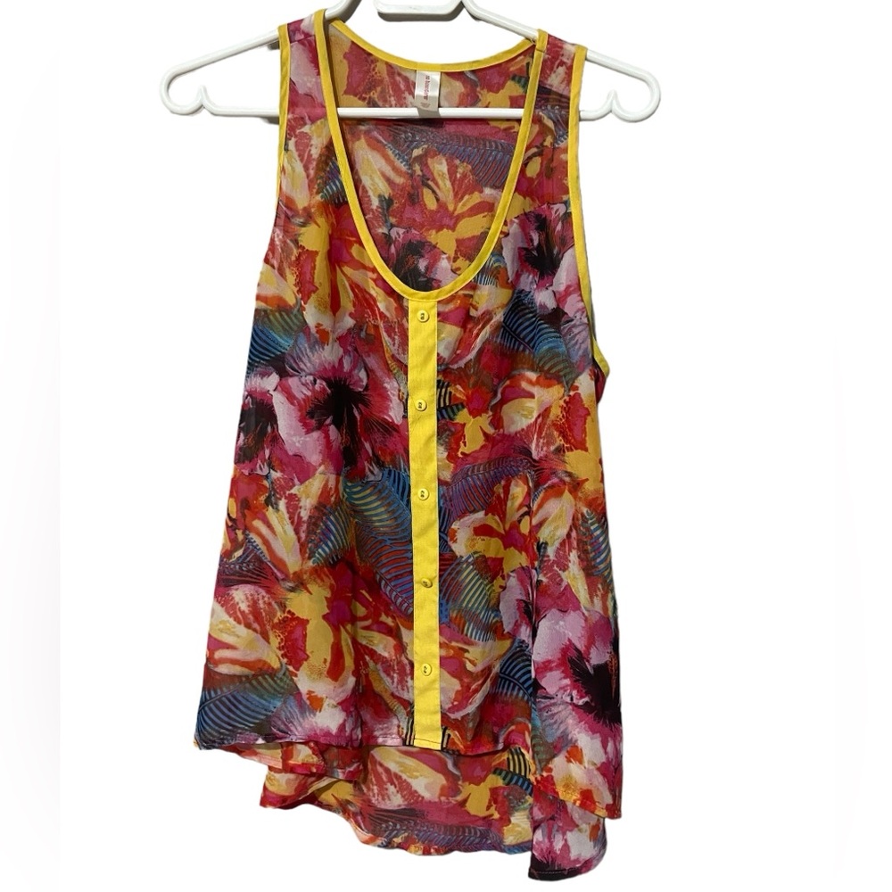 No boundaries sheer print top